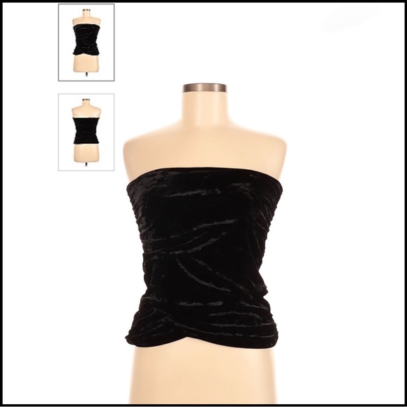 NWT YOUNG FABULOUS & BROKE GRAY STRAPLESS RUCHED TOP Sz SMALL - Picture 4 of 10